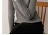 Autumn/Winter Women's Striped 100% Cashmere Round Neck Slim Knit Sweater