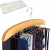 Konten Tie Hanger, Belt Hanger, Holds Ties, Belts, Scarves, Camisoles, Underwear, and Towels, Plenty of Storage, Wooden Clothes Dryer, Closet Organiza