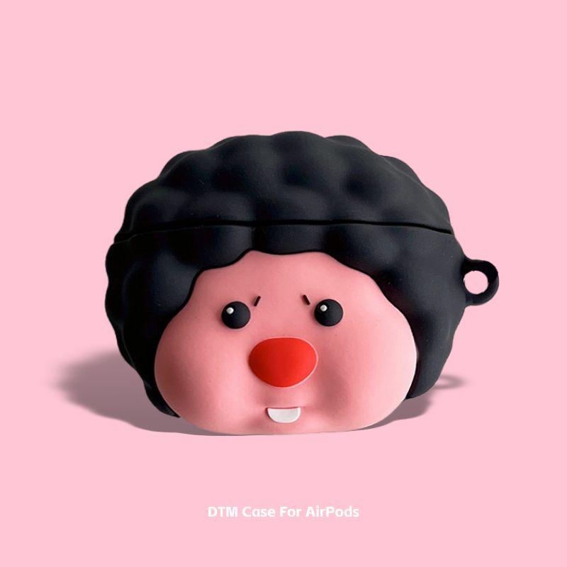 

Second Generation and Third Generation Airpodspro Wireless Bluetooth Earbuds Case 3 Generation 4 Generation 5 Generation Silicone Drop-Resistant Loopy AirPods 4 Explosive Head Ruby](Send hook)