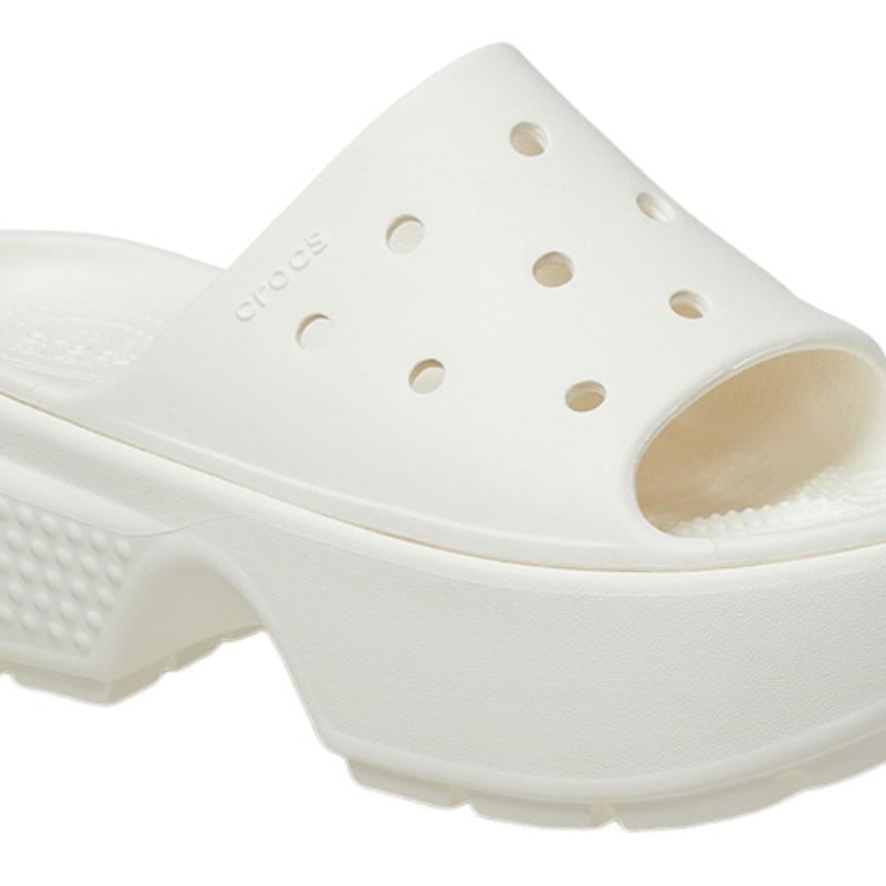 Crocs Thick-soled Slippers for Snow Caves, Non-slip Slide Sandals Slides 'White' Women's