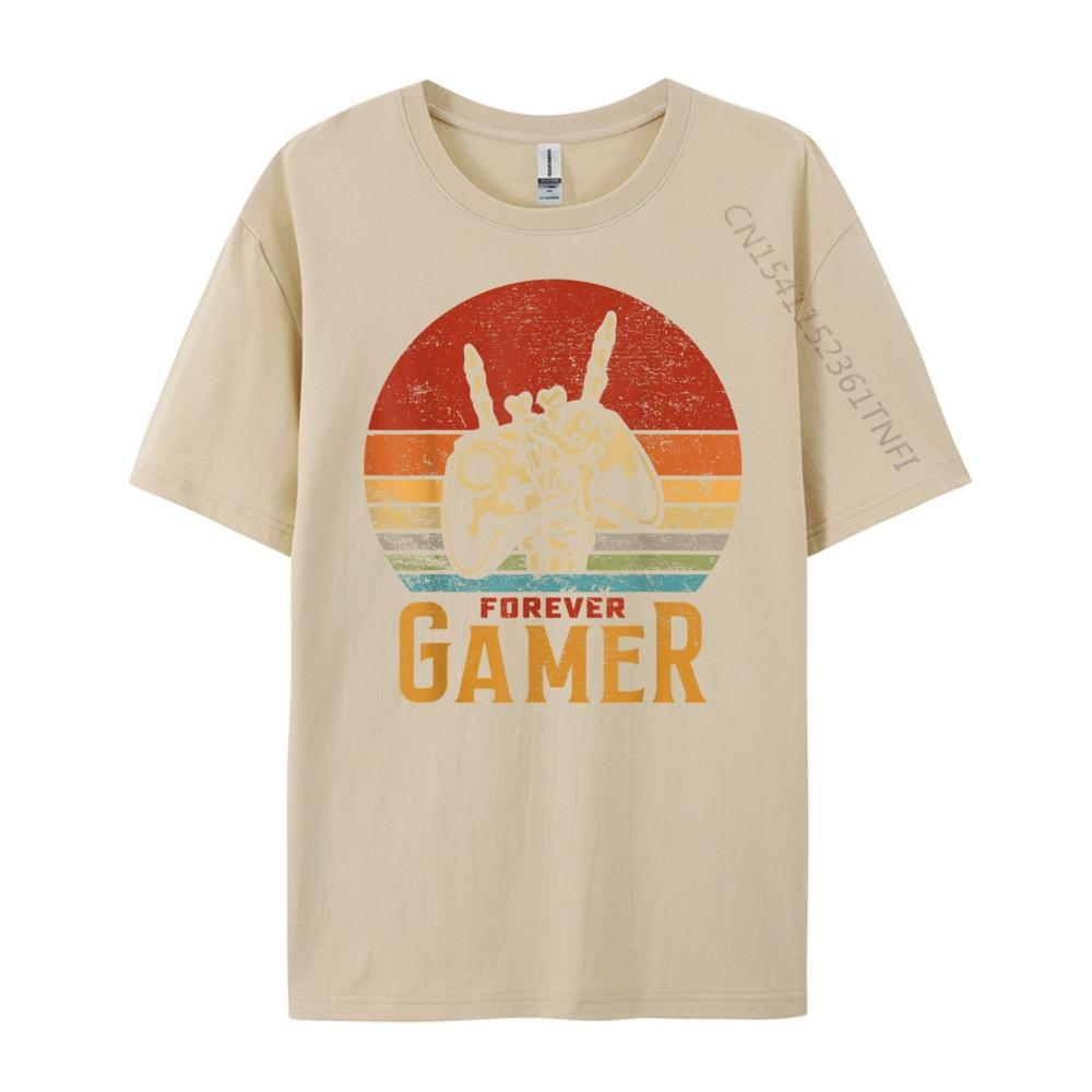 Funny Forever Gamer Gaming Lover Graphic Shirts Short Sleeve TShirt Men