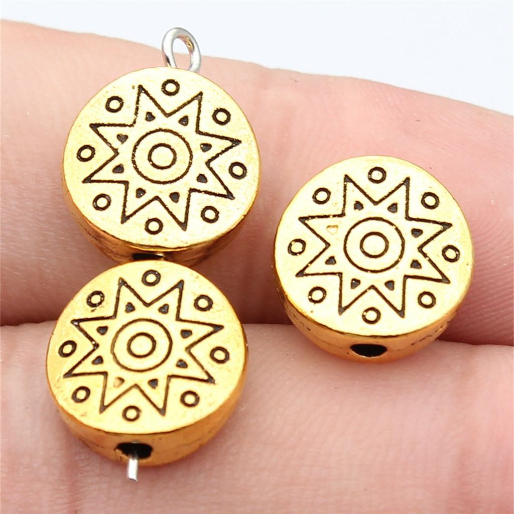 Geometric Small-Hole Spacer Beads Mini Antique Bronze Zinc Alloy Jewelry Making Fix Bead Position Style Bead Spacers