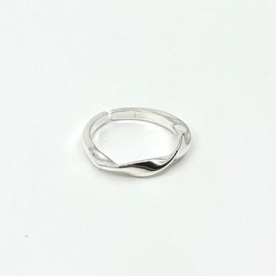 925 Silver Twisted Layered Ring Hlr037