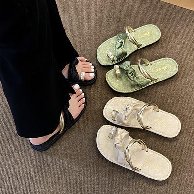 Pantofole alla Moda Nuove Versatili Antiscivolo Scarpe da Donna Semplici Leggere Sandali Comodi Eleganti Scarpa da Spiaggia Scarpa Piatta Sovradimensionata