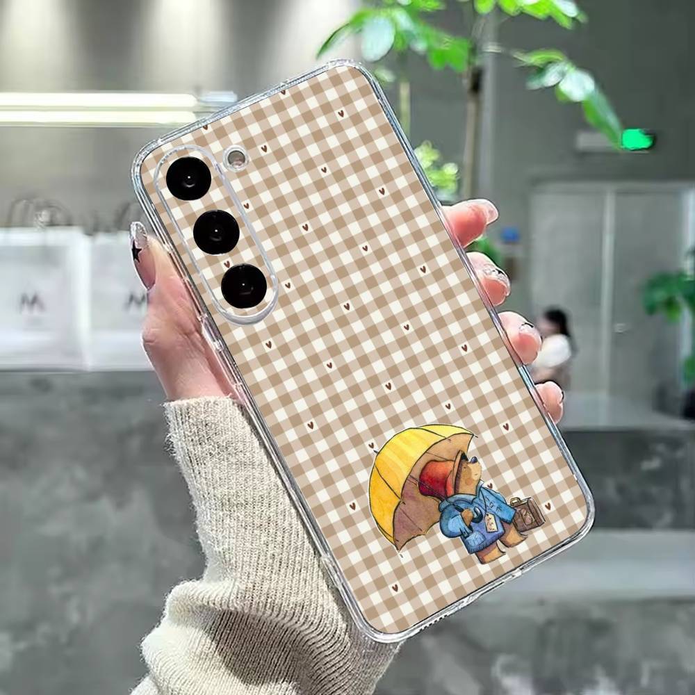 Cute P-Paddington Bear Phone Case For Samsung Galaxy A91,80,73,72 ,71,53,52,32 ,31,22,21s,20,Transparent Case