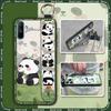 Ring Anti-knock Phone Case For OPPO Realme C3/C3i/Narz N10A Fashion Design Cartoon Dirt-resistant Durable Silicone Panda