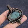 Labradorite Gemstone Copper Wire Wrap Jewelry Pendant 2.25"