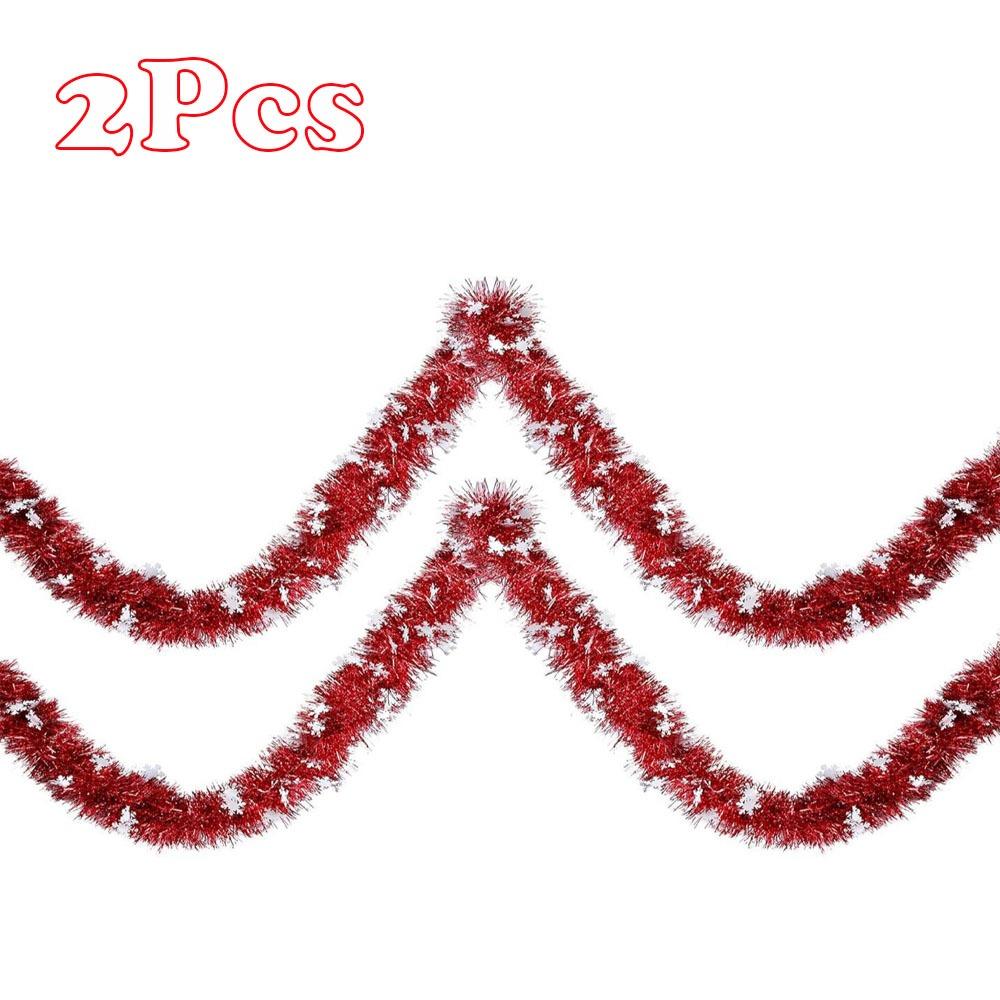 

2Pcs Christmas Snowflake Christmas Wool Strip New Year Design Scene Layout Decoration Color Strips Christmas Ribbons