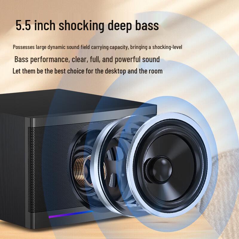SAST A18 2.1 Bluetooth Desktop Computer Speakers CN Plug (adapter Included)