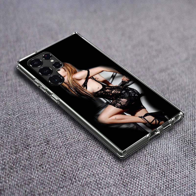 Singer Avril Lavigne Phone Case For Samsung Galaxy S24 S23 S21 S20 FE S22 S26 Ultra S25 Edge S10 Plus Cover Clear TPU Capa Shell