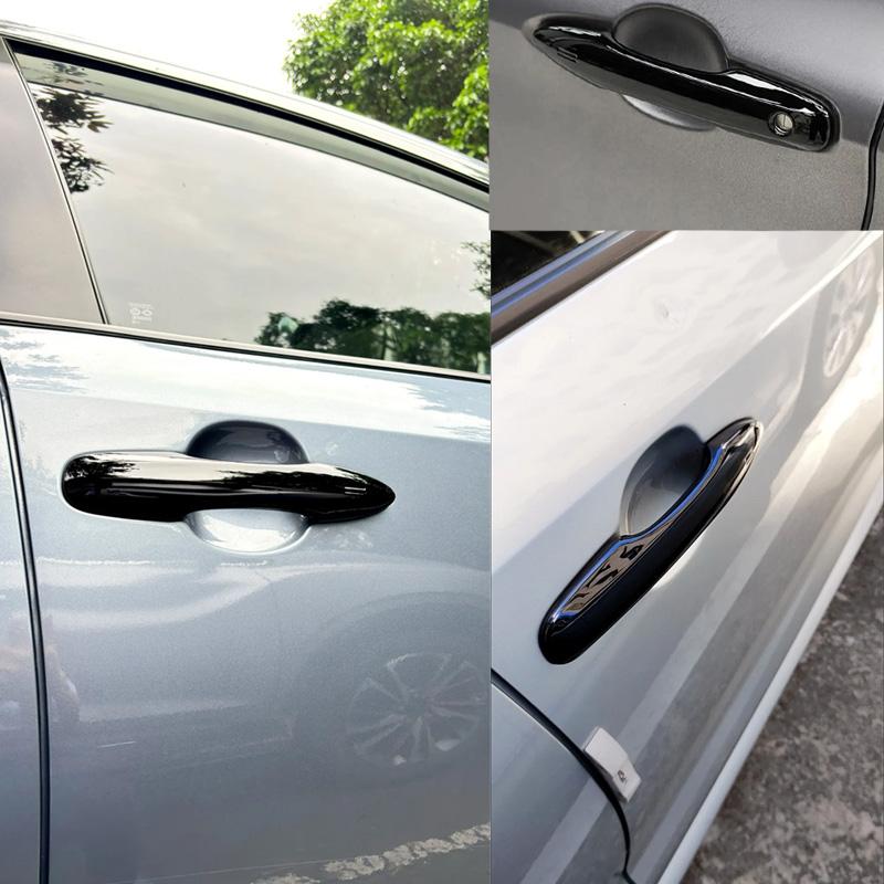 For Peugeot 208 MK2 P21 2020~2023 2021 2022 Gloss Black Car Door Handle Cover Protective Exterior Trim Stickers Auto Accessories