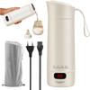 400 ml Travel Kettle, Electric Kettle with Temperature Control, Portable Travel Kettle, 300 W Pressure Cooker, with Brushes and Pockets, for Tea