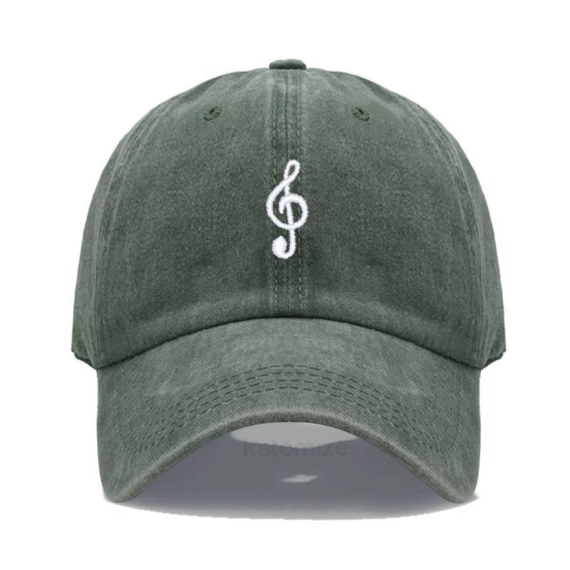 Unisex Soft Cotton Dad Hat Musical Note Embroidery Baseball Cap For Women Men Adjustable Unisex Casual Sports Caps