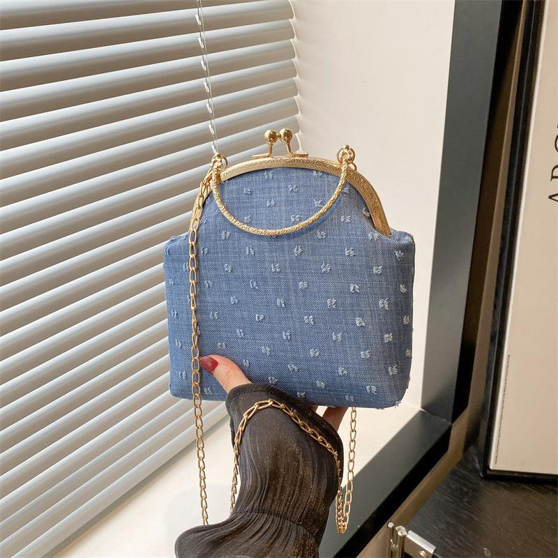 

Вечерняя сумка Модная женская сумочка Летняя новая темпераментная сумка на плечо Тренд сумка-мессенджер синий