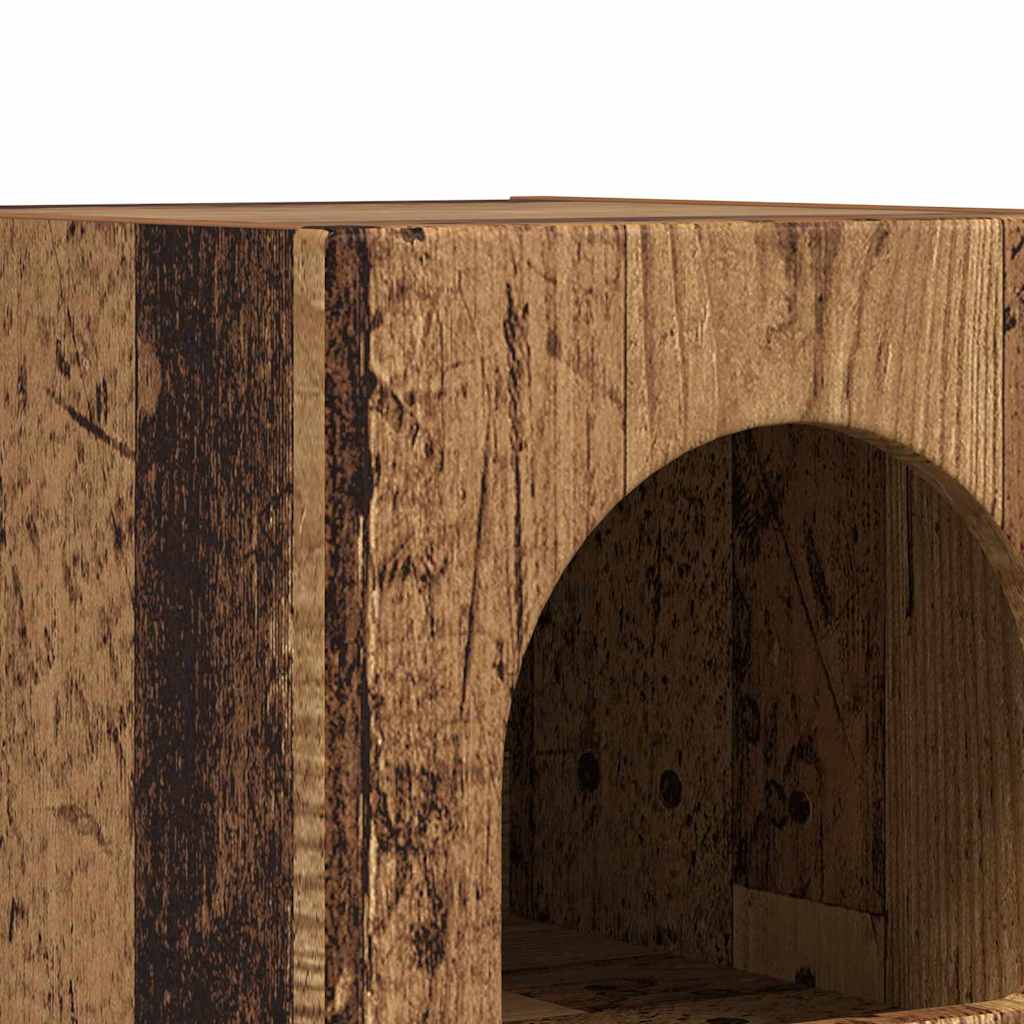 Nightstand Reclaimed Wood Look 11.6 x 13.2 x 19.7 in (L x W x H) Engineered Wood