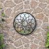 VidaXL Garden Mirror Black 40x3 Cm Iron Round Outdoor Use