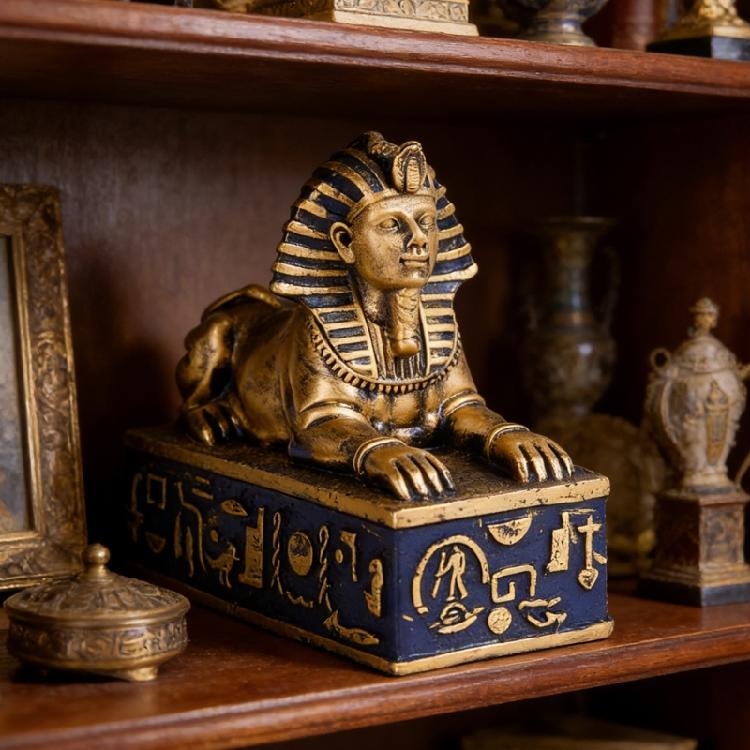 Egyptians Styles Sphinx Statue Figurines Desktop Ornament for Bookshelfs Cabinet Home Decors Table Centerpieces Gift