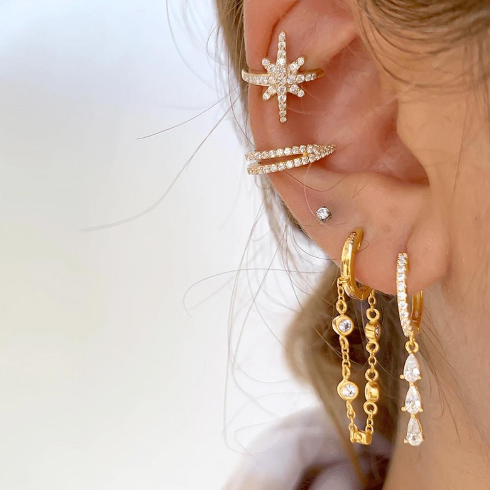 Color water drop earrings women's European and American trend minimalism fashion versatile earrings earrings