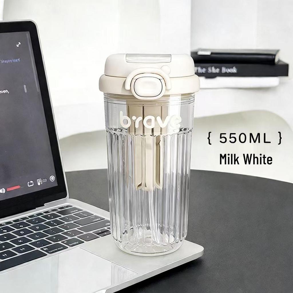 Summer Straw Cup for Girls – Fruit Tea Filter, Portable & Stylish Student Plastic Cup