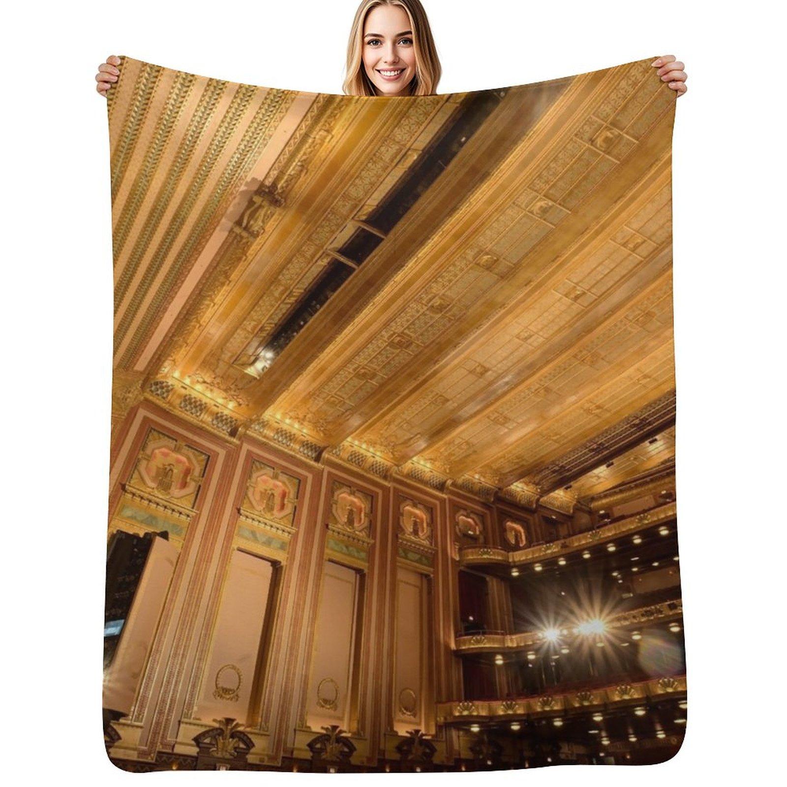 

Lyric Opera House Chicago Throw Blanket Reusable Durable Soft Blanket for All Seasons 102x76cm(40x30in)