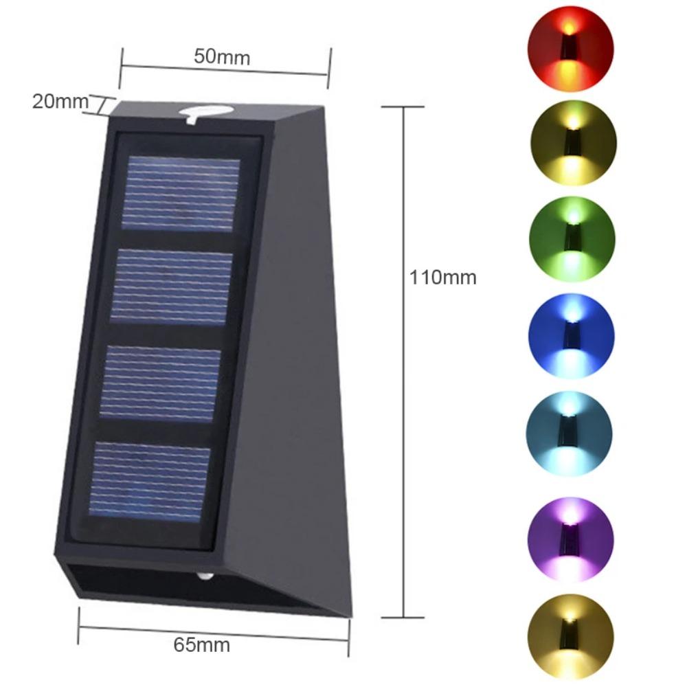 Decoration Solar wall lamp Led solar lights Color Changing Waterproof Wall Lamp Solar Lighting For Walkway Fence Stairs