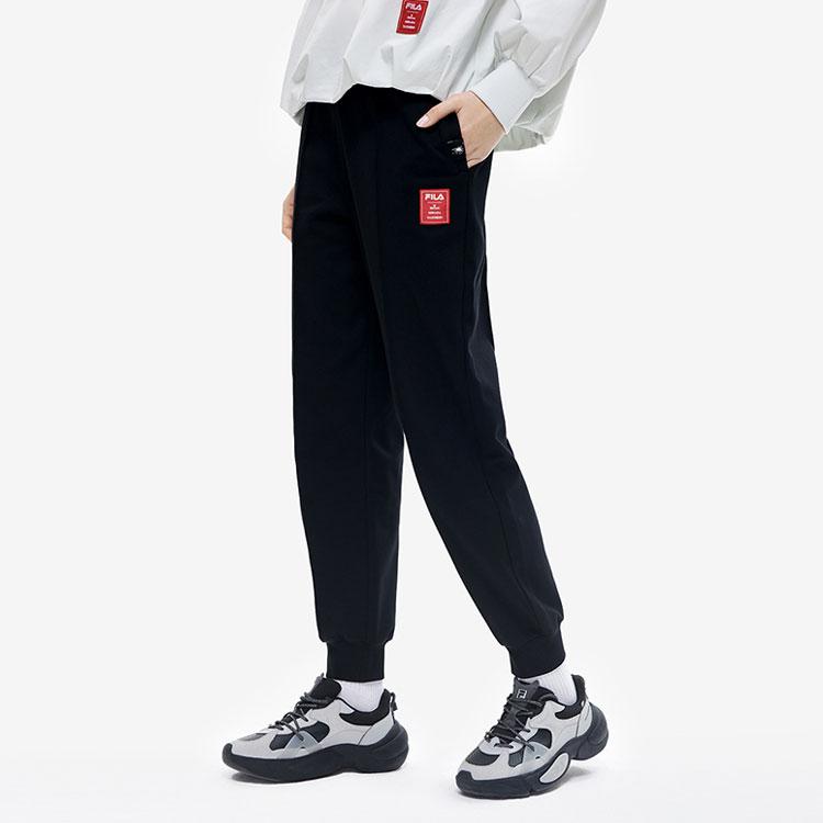 New FILA MIHARA YASUHIRO Collaboration Collection Knitted Sweatpants Women's Jet Black F11W213603F-BK