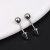Demon Pointed Cone Cartilage Earring Punk Style Stud 316L Stainless Steel Fashion for Hip Hop Rock Parties