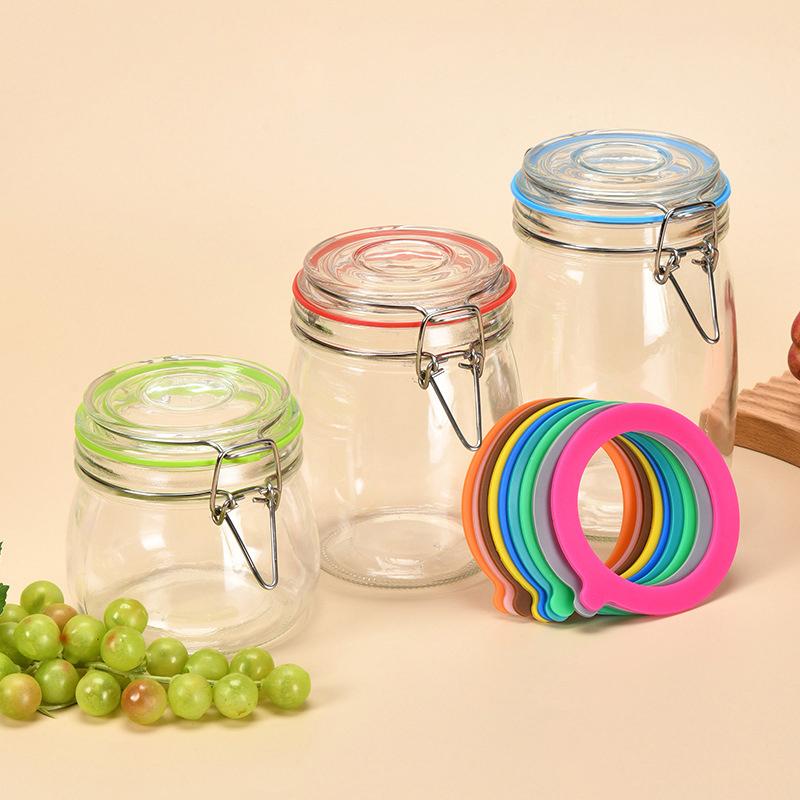 10 Stück Ersatzdichtung Luftdichtes Silikonsiegel Glasbehälter Dichtung Dichtring Dichtung für Bügelverschluss Aufbewahrungsbehälter Glas Einmachglas