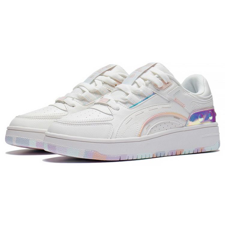 Li-Ning Lightweight Durable Low-Top Skate Shoes Women Sneakers Cloud-White AGCS248-1