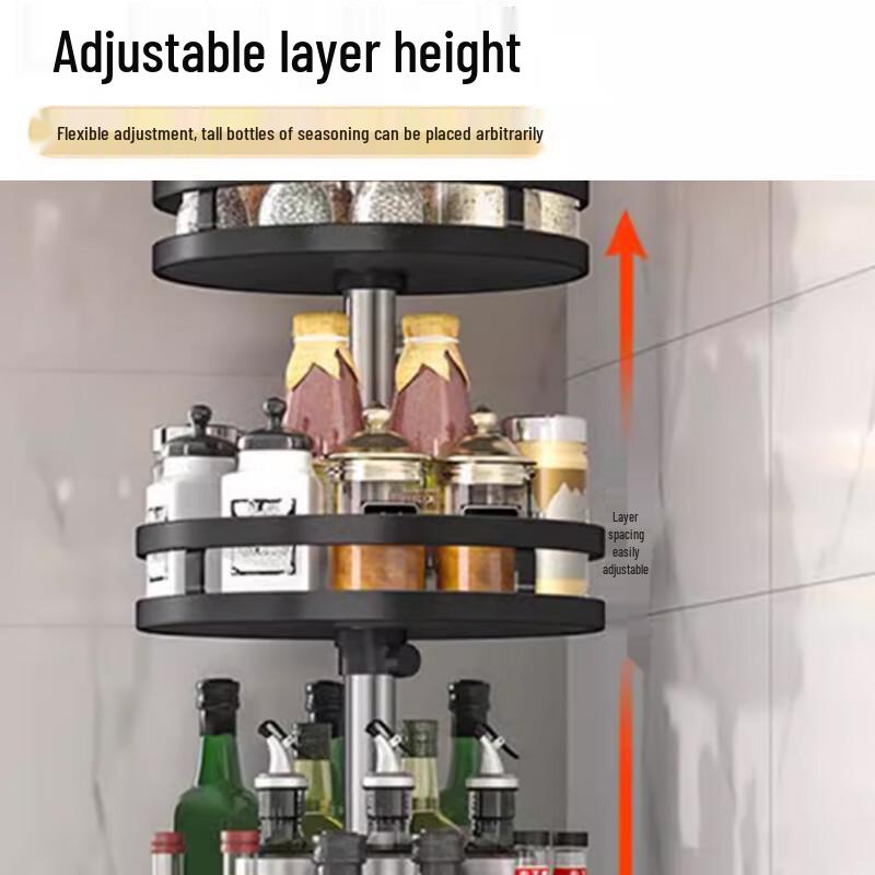 3-Tier Rotating Countertop Spice Rack