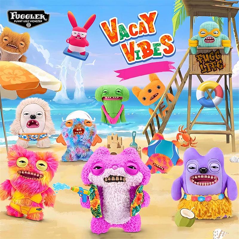 Ugly Cute Teeth Monster Plush Toy Crazy Rabbit Biohazard Burper Series Funny Stuffed Animal Doll Vacation Theme Gift