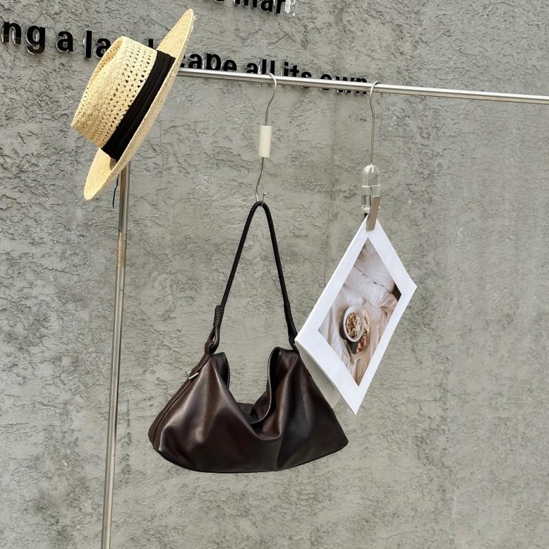 Sac Hobo Cuir de Vachette Doux Couche Supérieure 2026 Décontracté Quotidien Trajet Épaule Unique Cabas Cuir Véritable Porté en Travers Femmes