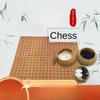 Portable Weiqi Go Game Foldable Leather Chessboard Resin Chessmen Gomoku Board Tabletop Battle Family Entertainment Games Toys