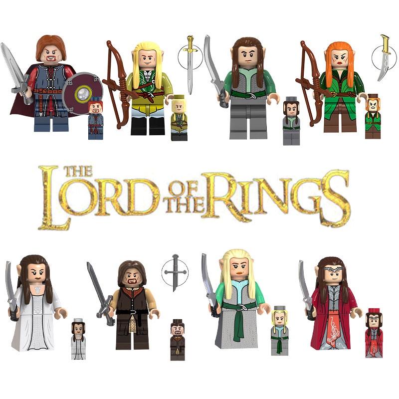 Children's Toy Lord Of The Rings Elf King Building Blocks Abs Plastic Small Particle 4.5 Cm Height