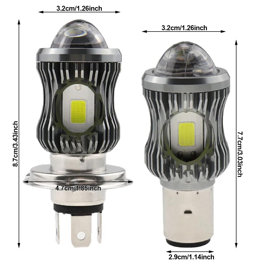 H4/BA20D/H6 Motorcycle LED Headlight Projector Lens Super Bright 3500LM LED COB Fog Lamp ATV Scooter Driving Spotlight Lamp