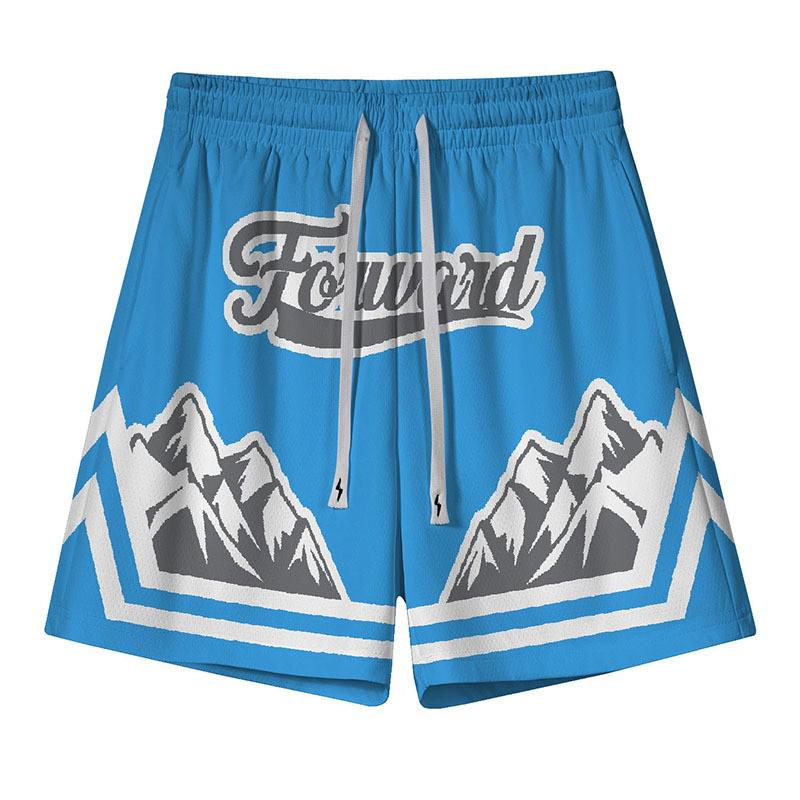 

Мужские американские модные летние баскетбольные шорты: Свободные, Дышащие, Быстросохнущие, Длиной до колена, Повседневные спортивные брюки с четырьмя точками. XL