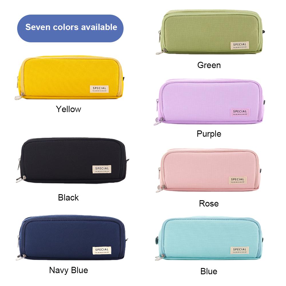 Large Pencil Case for Girls Boys School Aesthetic Zipper Pencil Pouches Cute Kawaii Pencil Case Organizer Bag for