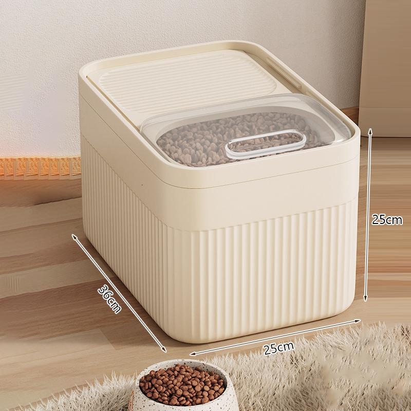 Dog Food Storage Container With Airtight Lid 5/10/15l Large Capacity Moisture Proof Dog Cat Dry Food Bin For Pet Supply Storage
