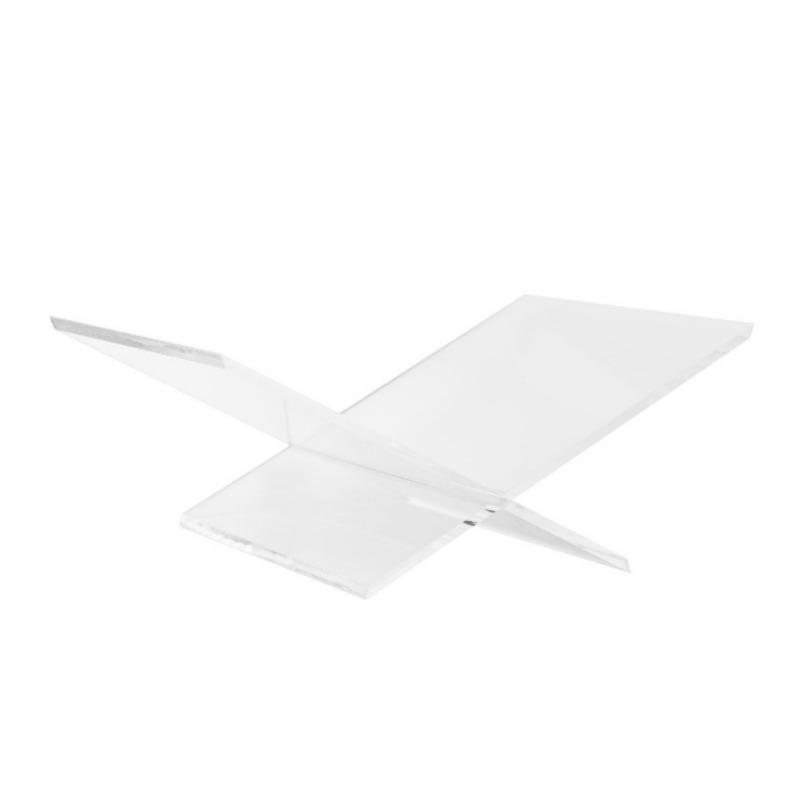 Stil de lux ușor, negru, în formă de X, raft pentru reviste, afișaj pentru albume, model de cameră, vânzări, birou, ornamente de decor moale M02437 transparent (8 cm 400 * 290 * 170)