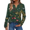Women's Printed Long Sleeve Shirts Elegant Casual Tops Trendy Shirts Tops