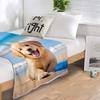 1PC Dog cute printed blanket, all season lightweight home office outdoor nap multifunctional blanket A7