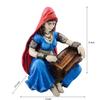 Rajasthanische Dame spielt Harmonium Schauobjekt Polyresin Statue (12,5 cm x 10 cm x 15 cm, Blau und Rot)