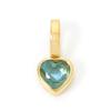304 Stainless Steel Valentine's Day Charm Pendant 14K Gold Plated Heart Mini Multicolour Cubic Zirconia 11mm X 5.5mm, 1 Piece