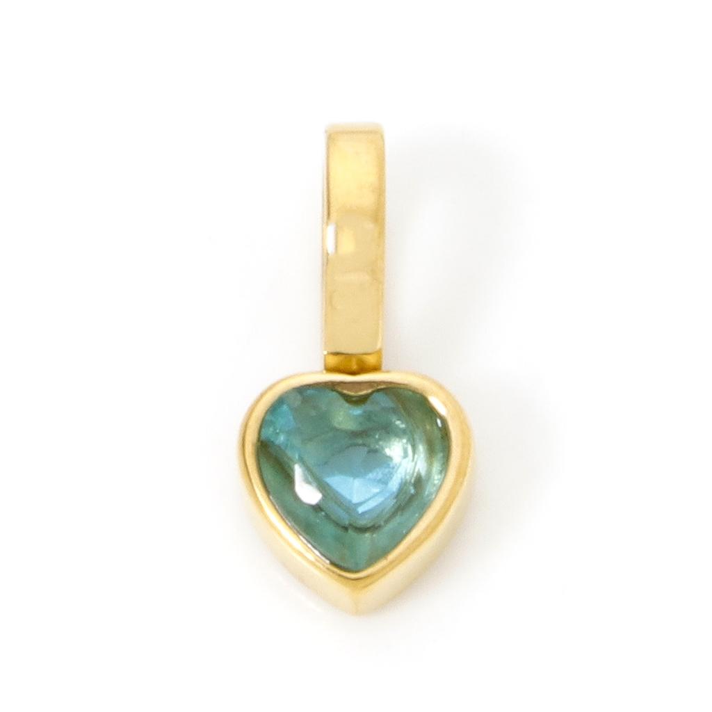 304 Stainless Steel Valentine's Day Charm Pendant 14K Gold Plated Heart Mini Multicolour Cubic Zirconia 11mm X 5.5mm, 1 Piece