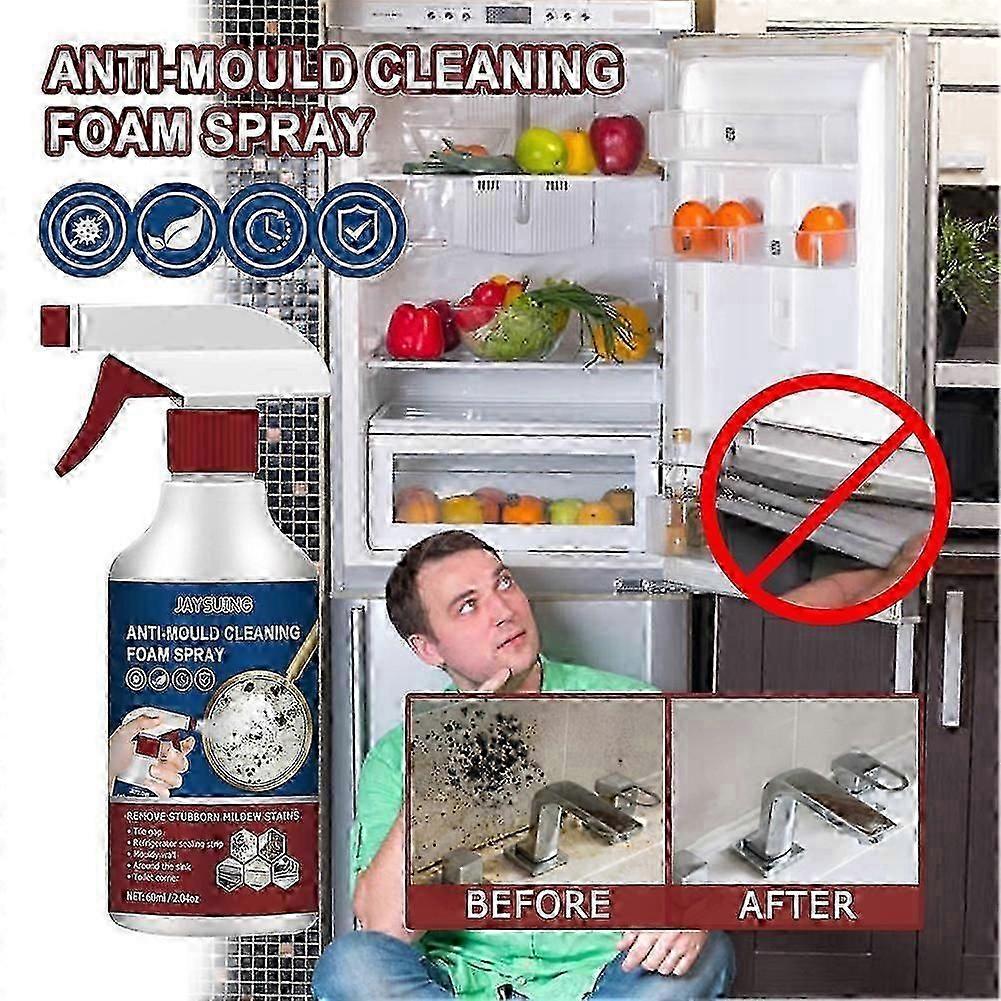 3x Anti-Mould Cleaning Foam Spray Effective Mould Remover Agent Mildew Cleaner