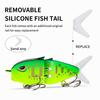 Realistic Fishing Lures 2 Joint Fishing Swimbait Colorful Mini Double Hook Swim Bait for Trout Freshwater Saltwater Fishing Gear