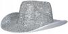Shiny Silver Cowboy Hat with Crystals and Sequins for a Hen' Ball