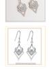 Elegant Zircon Diamond Water Cube Earrings for Women