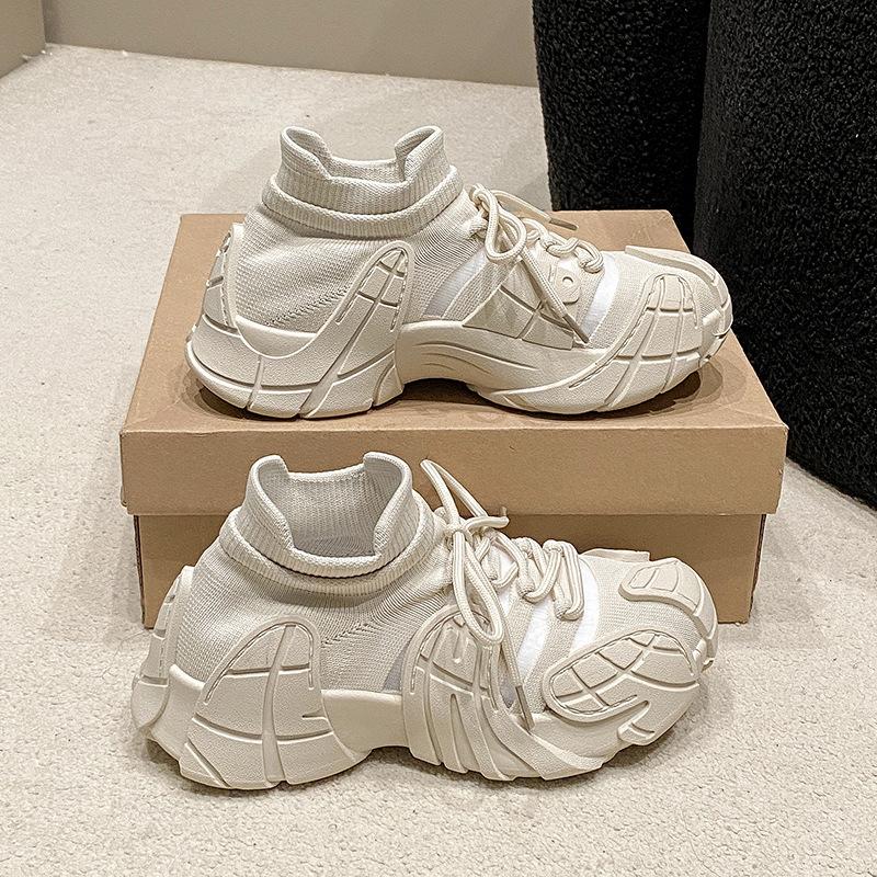 Socks and shoes new women's casual shoes platform women's shoes summer breathable octopus flying woven sports shoes large size