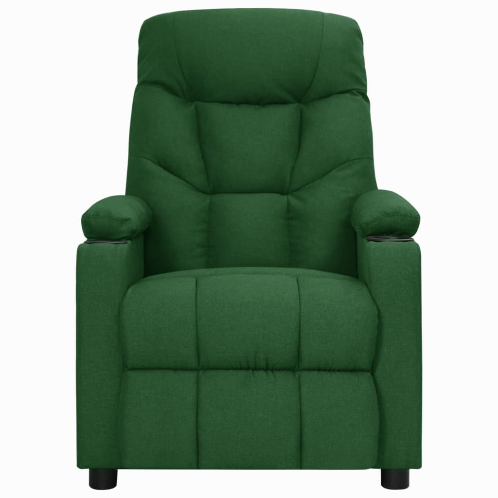 Recliner Chair Dark Green Fabric